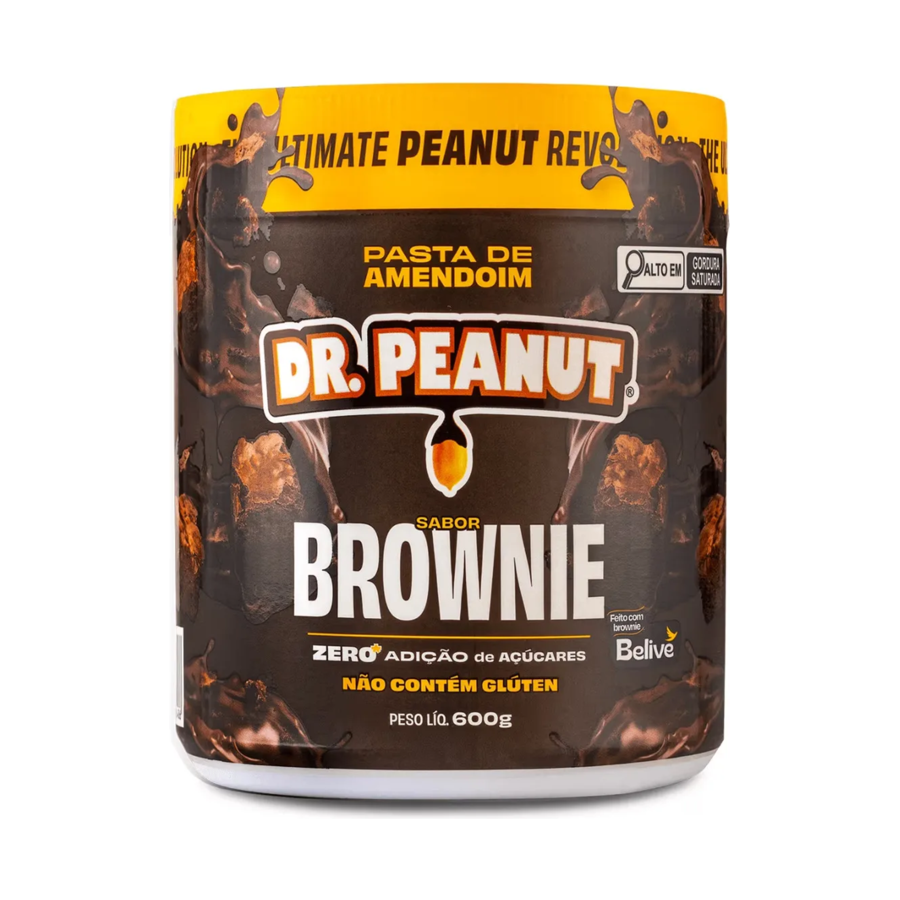 Pasta de Amendoim com Whey 600g Dr. Peanut Brownie